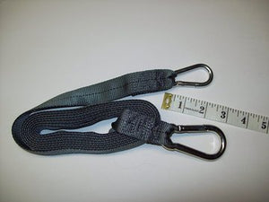 9 FOOT TOW STRAP w/HEAVY DUTY SNAPLINKS / CARIBEANERS - Use to Tow Sled